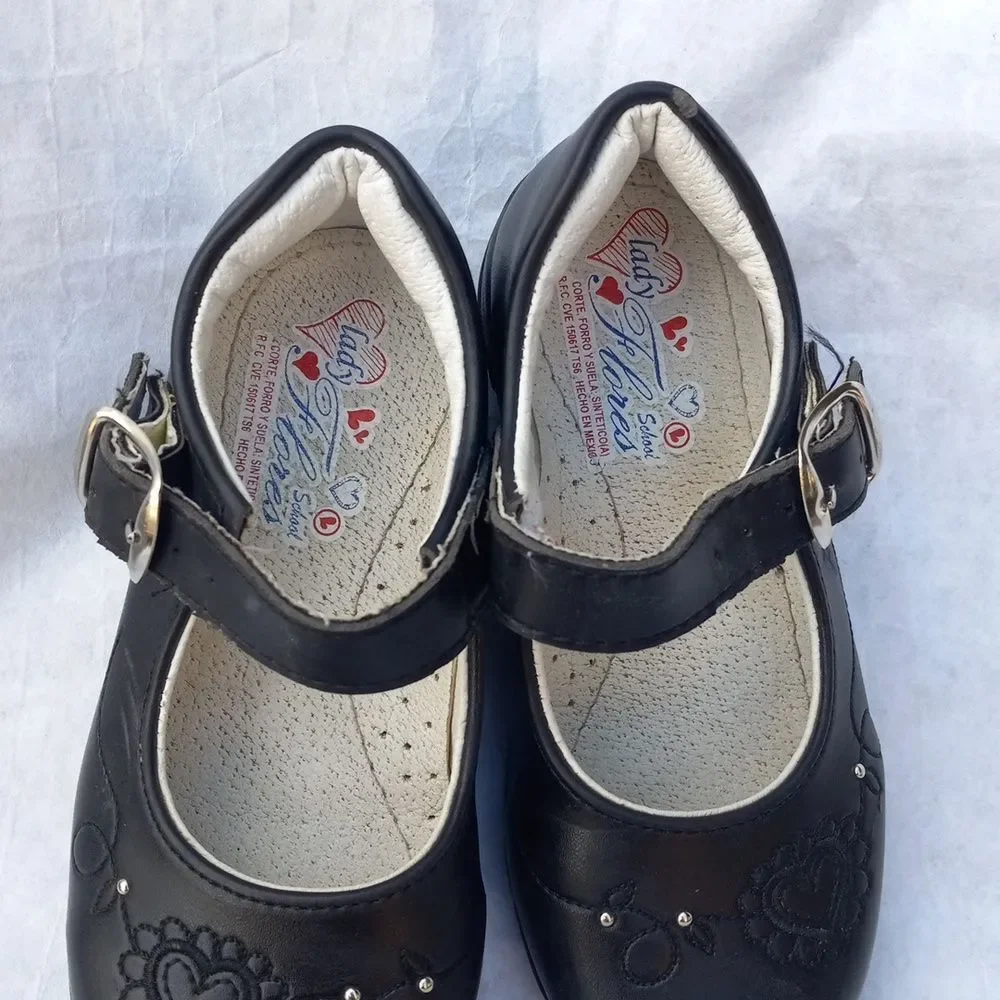 Lady Flores Black Little Girl's Shoes Size 2.5